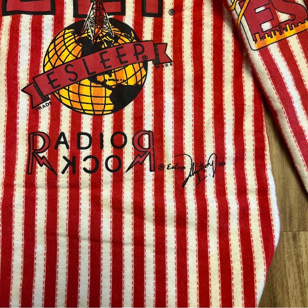 ESLEEP Vintage Sleeper Jersey flannel RADIO ROCK Size L. - Picture 3 of 9